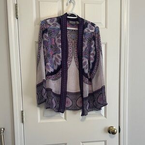 Chico's Multicolor Patterned Cardigan